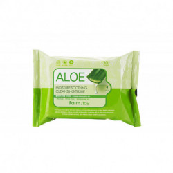 FarmStay Салфетки очищающие с экстрактом алоэ - Aloe moisture soothing cleansing tissue, 30шт