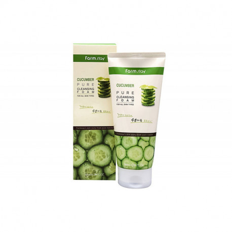 FarmStay Пенка для умывания с экстрактом огурца - Cucumber pure cleansing foam, 180мл