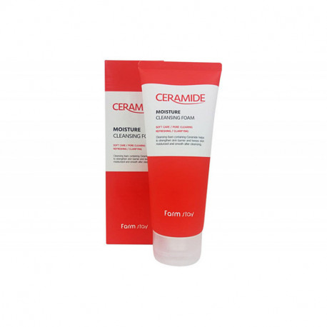 FarmStay Пенка для умывания с керамидами - Ceramide moisture cleansing foam, 180мл