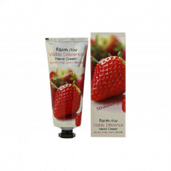 FarmStay Крем для рук с экстрактом клубники - Visible difference hand cream strawberry, 100г