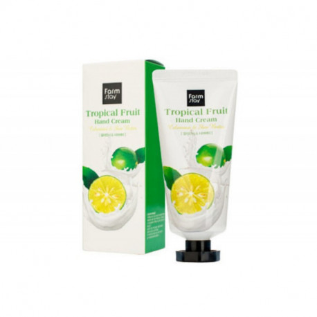 FarmStay Крем для рук с экстрактом каламанси и маслом ши - Tropical fruit hand cream, 50мл